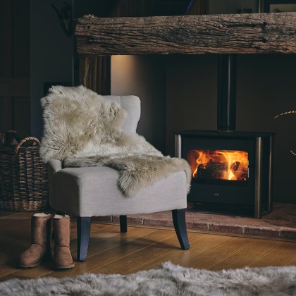 Stone Single Longwool Sheepskin Rug Stone Single Longwool Sheepskin Rug