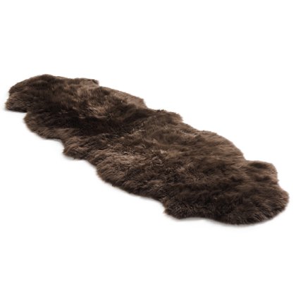 Dark Brown Double Longwool Sheepskin Rug Dark Brown Double Longwool Sheepskin Rug