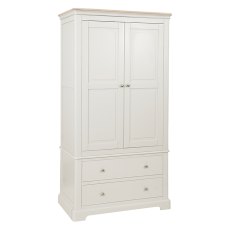 Hampton 2 Drawer Double Wardrobe Grey Mist Hampton 2 Drawer Double Wardrobe Grey Mist
