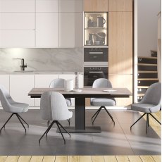 Miami Swivel Dining Chair Grey