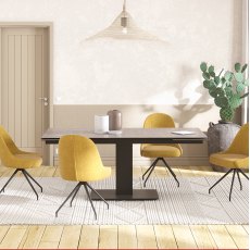 Miami Swivel Dining Chair Yellow