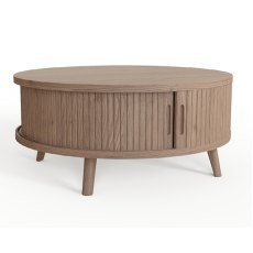 Tambour Coffee Table Grey Wash