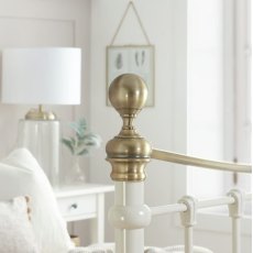 Bronte King Size 150cm Metal Bed Cream Bronte King Size 150cm Metal Bed Cream