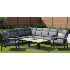 Kettler Tudor Corner Set Right Hand with 2 Armchairs and Table Kettler Tudor Corner Set Right Hand with 2 Armchairs and Table