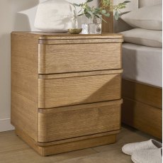 Placid 3 Drawer Bedside Table Placid 3 Drawer Bedside Table