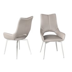 Spinello Swivel Dining Chair Taupe Spinello Swivel Dining Chair Taupe
