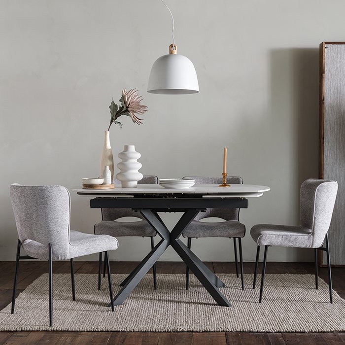 Grey stone dining deals table