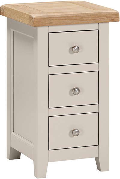 Wiltshire Compact 3 Drawer Bedside Table