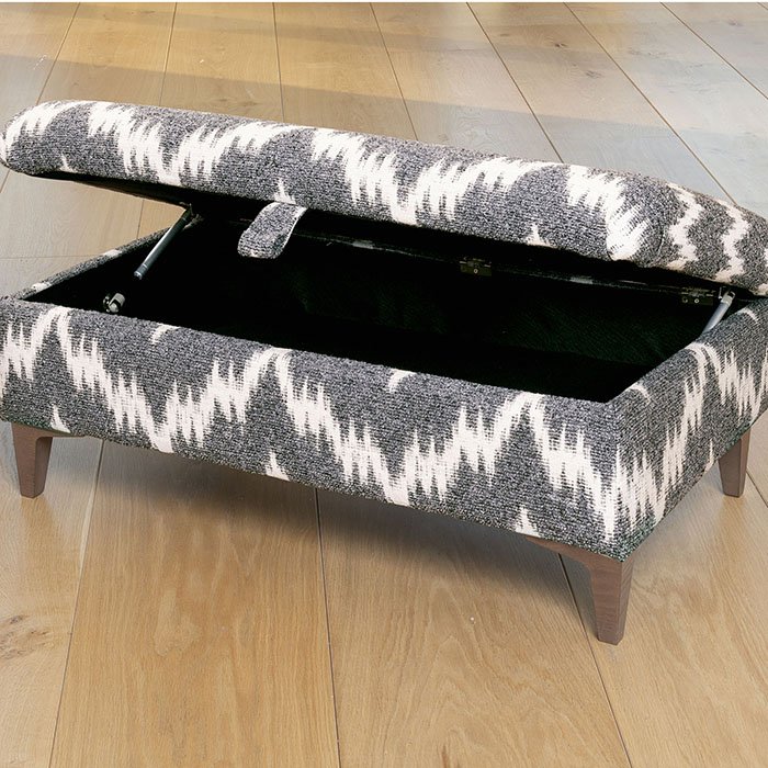 Savannah Fabric Legged Ottoman