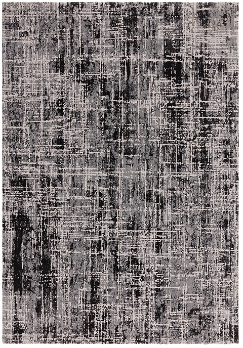 Kuza Abstract Black Rug