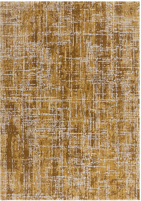 Kuza Abstract Gold Rug