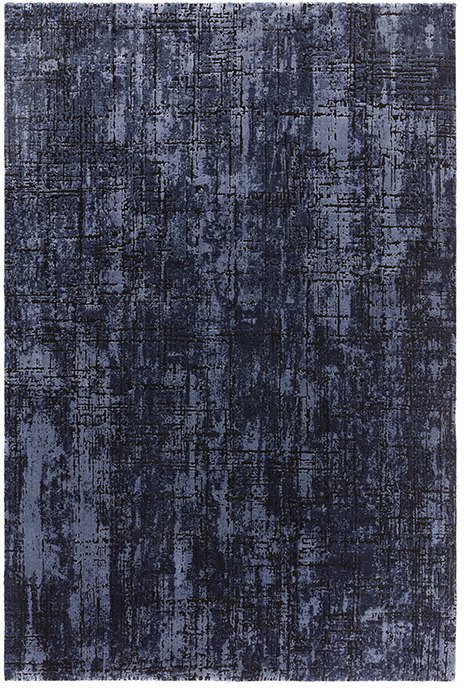 Kuza Abstract Navy Rug