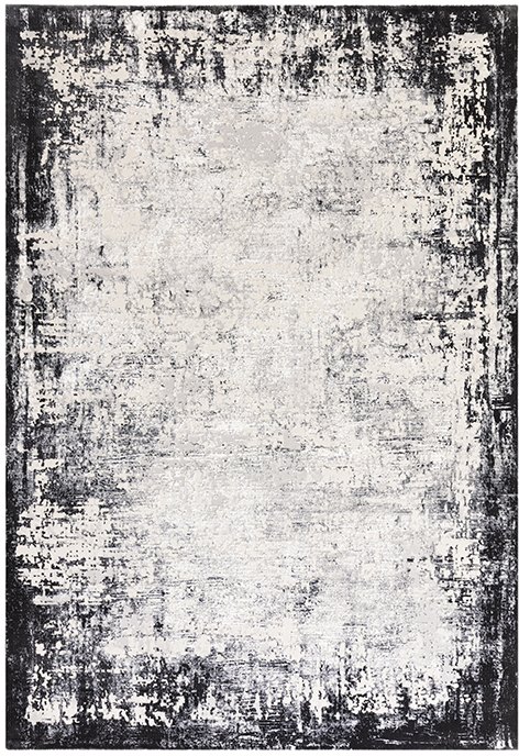 Kuza Border Grey Rug